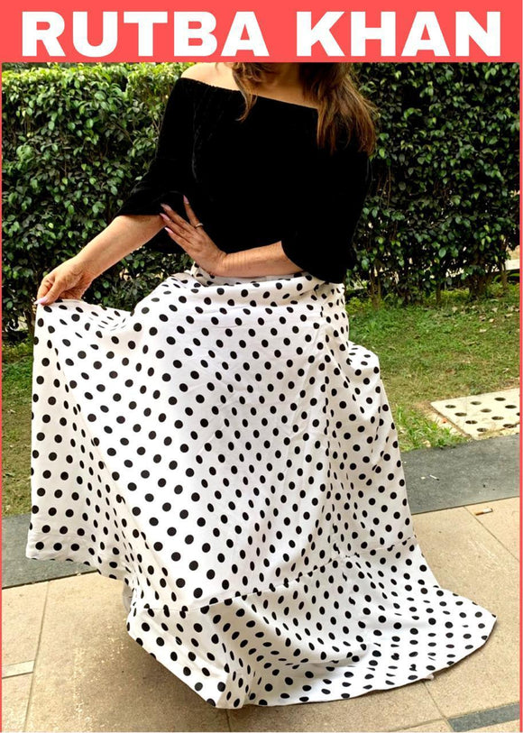 Shop Stretch velvet elastic waist skirt | eShakti